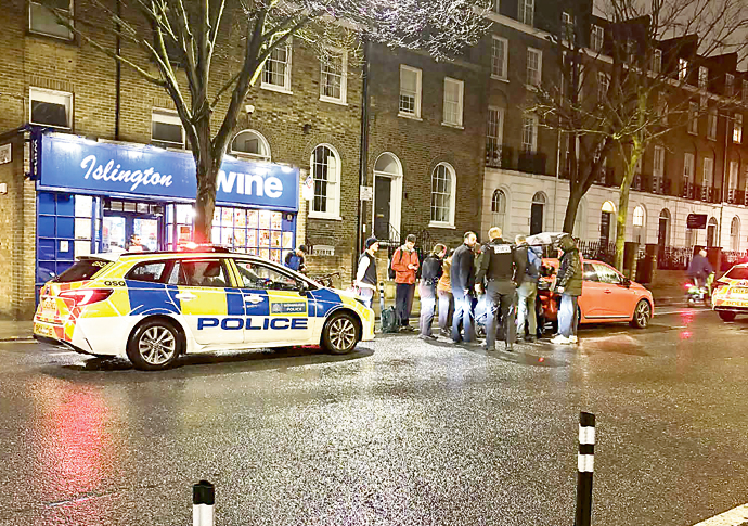 Police at scene of Liverpool Road crash Photo by Nina Kharshiladze